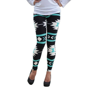 Printed Stretch Leggings Ladies - Victoria Sophia