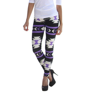 Printed Stretch Leggings Ladies - Victoria Sophia