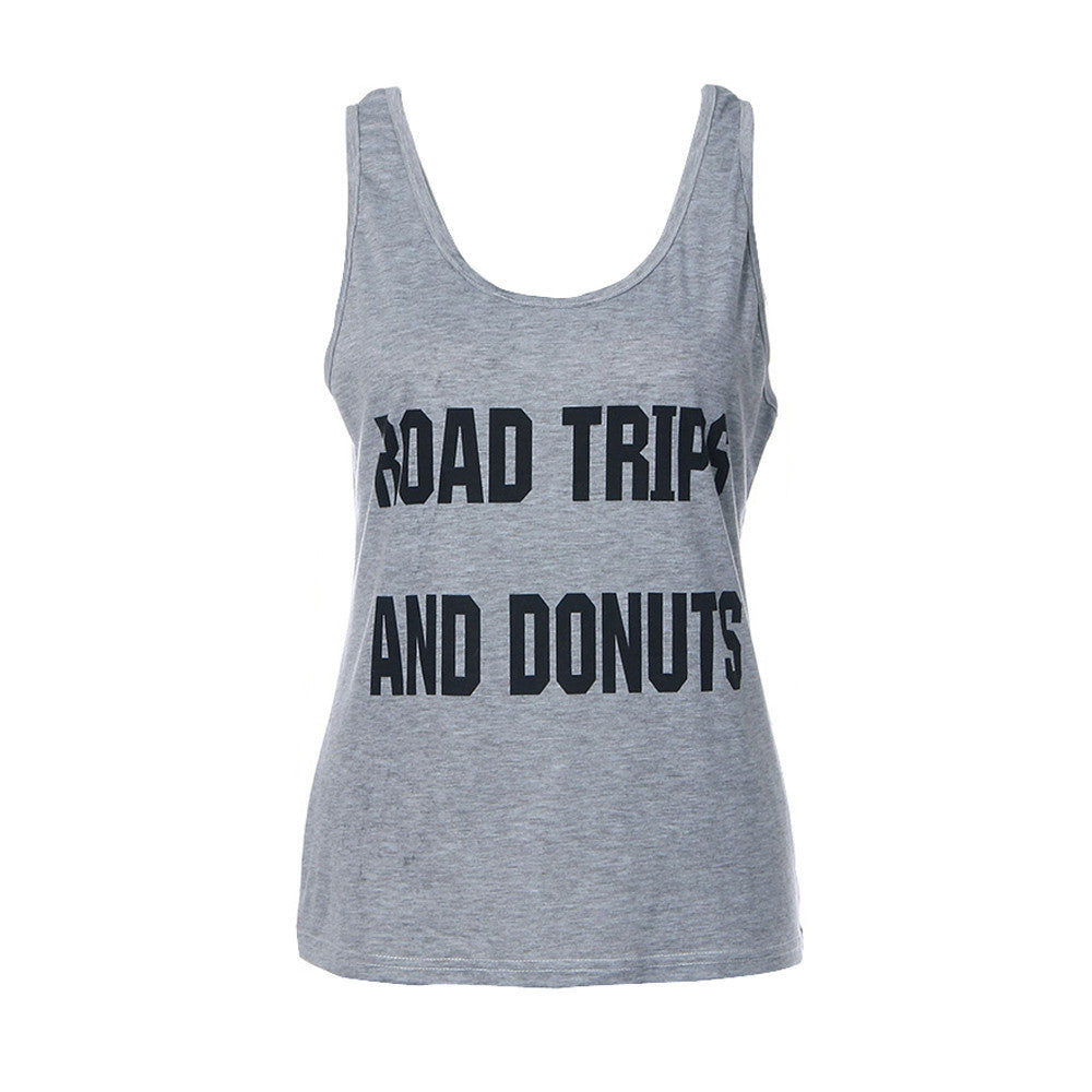 Road Trips and Donuts Tank - Victoria Sophia