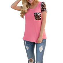 Leopard  Print Pocket T-shirt Ladies - Victoria Sophia