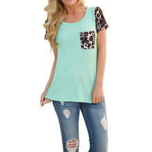 Leopard  Print Pocket T-shirt Ladies - Victoria Sophia