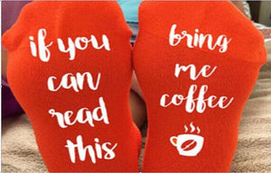 Casual Women's  Socks  "If You Can Read This Bring Me A..." - Victoria Sophia