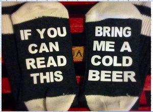 Casual Women's  Socks  "If You Can Read This Bring Me A..." - Victoria Sophia