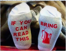 Casual Women's  Socks  "If You Can Read This Bring Me A..." - Victoria Sophia